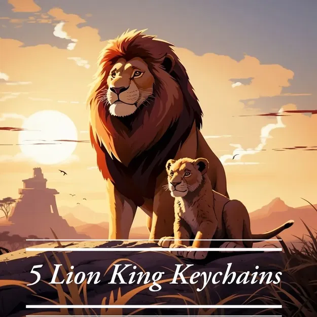 Móc khóa Vua Sư Tử với 5 nhân vật khác nhau - Image 1