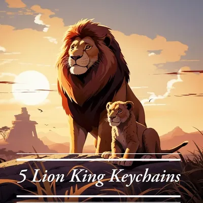 Móc khóa Vua Sư Tử với 5 nhân vật khác nhau