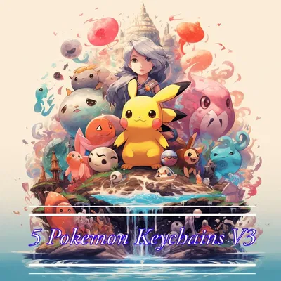 Móc khóa Pokemon V3 với 5 nhân vật khác nhau