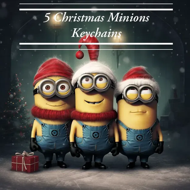 Móc khóa Giáng Sinh hình Minions với 3 nhân vật khác nhau - Image 1