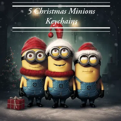 Móc khóa Giáng Sinh hình Minions với 3 nhân vật khác nhau