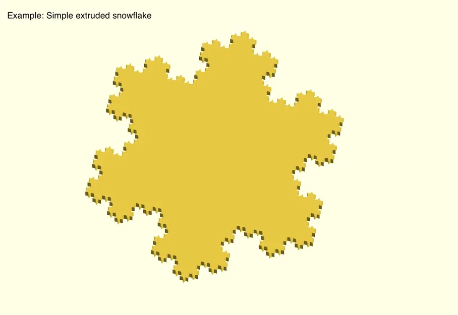 Generator bông tuyết Koch parametric bằng OpenSCAD - Image 3