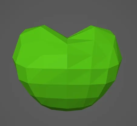 Trái tim low poly thiết kế trong Blender - Image 1