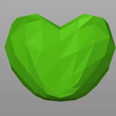 Trái tim low poly thiết kế trong Blender