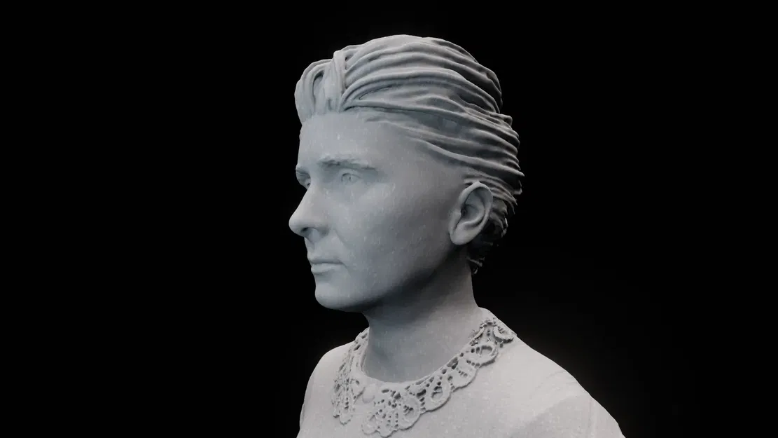 Tượng bán thân Marie Curie chi tiết - Image 2