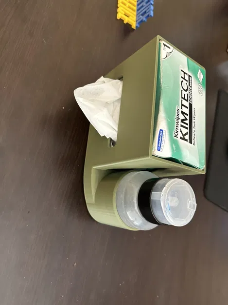 Giá đỡ hộp khăn Kimtech kết hợp với giá đỡ chai - Image 1