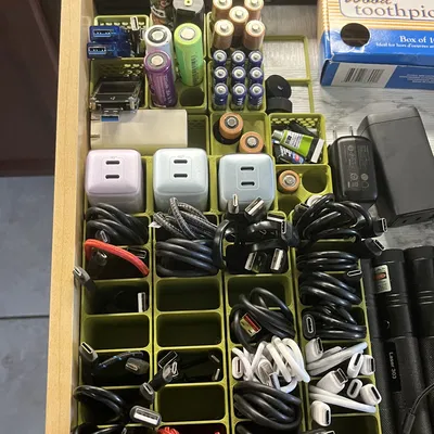 Giá đỡ cáp USB Gridfinity 1x4 cho tổ chức cáp