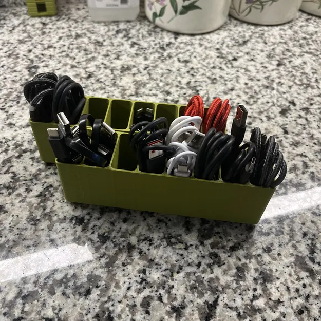 Giá đỡ cáp USB Gridfinity 1x4 cho tổ chức cáp - Image 3