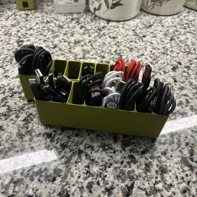 Giá đỡ cáp USB Gridfinity 1x4 cho tổ chức cáp