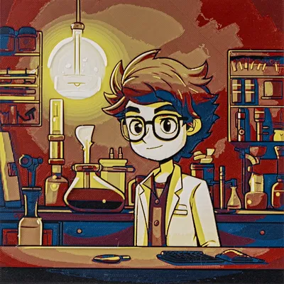 Nhân vật nhà khoa học Chibbi trong bộ Filament Polymaker