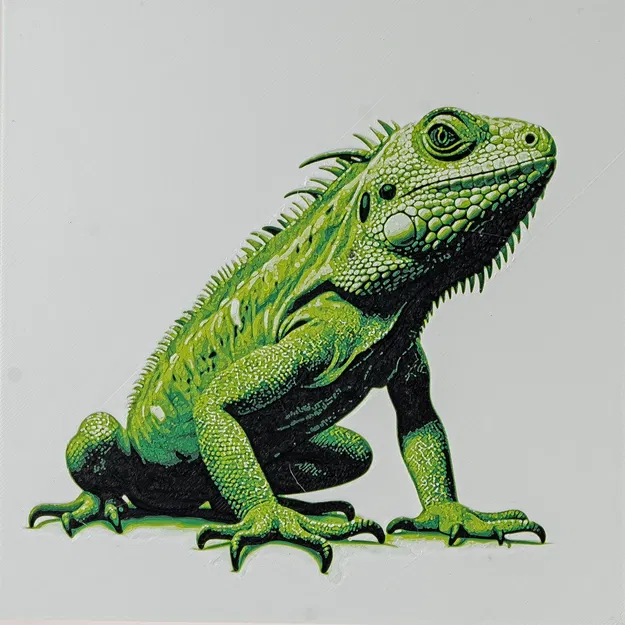 Iguana HueForge cho bộ filament Polymaker Green - Image 1