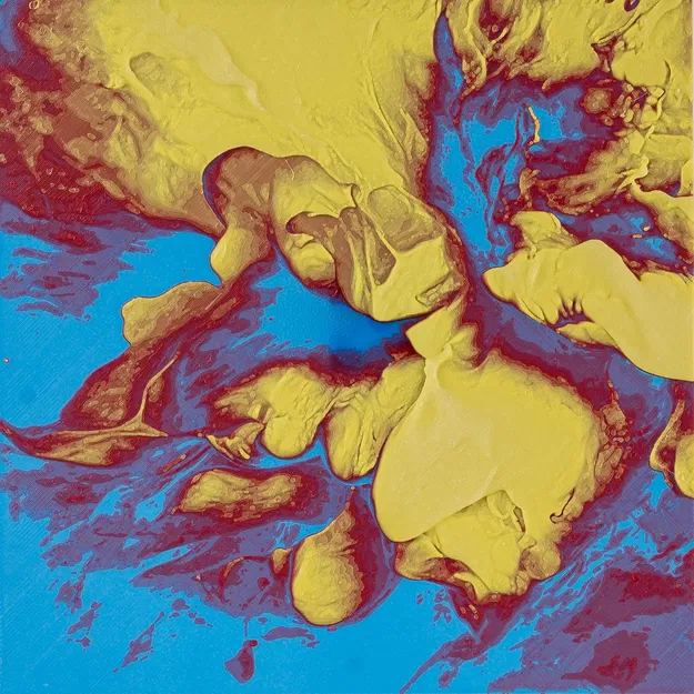 Mô hình nghệ thuật trừu tượng HueForge với màu sắc đa dạng - Image 1