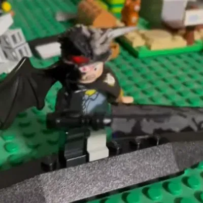 Tóc Asta và kiếm diệt quỷ từ Black Clover cho minifig Lego