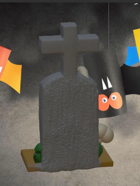Bia mộ Halloween với xương và ngón tay - Image 3