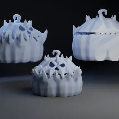 Bình chứa bí ngô bị ám với bản lề sống