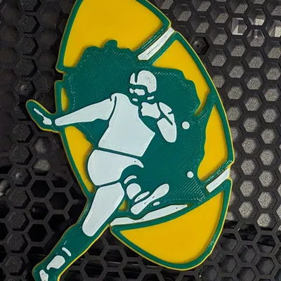 Biểu tượng cổ điển Green Bay Packers màu vàng và xanh