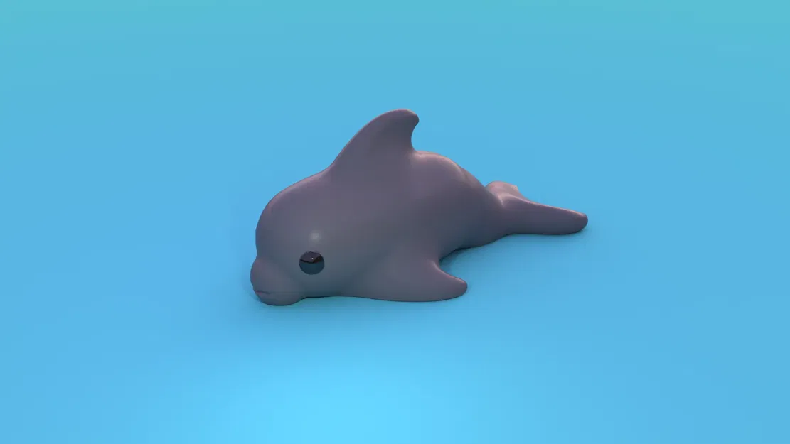 Cá heo dễ thương phong cách nghệ thuật và điêu khắc - Image 1