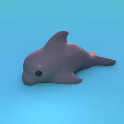 Cá heo dễ thương phong cách nghệ thuật và điêu khắc