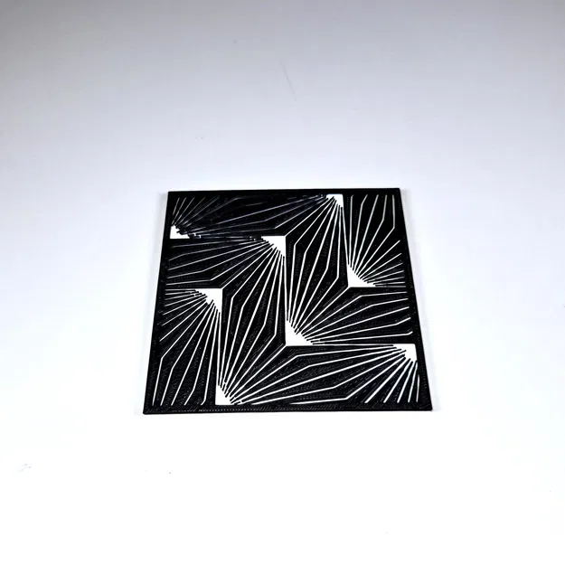 Bộ 6 đế lót ly 3D ảo ảnh quang học với hộp đựng - Image 3