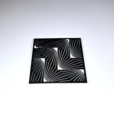 Bộ 6 đế lót ly 3D ảo ảnh quang học với hộp đựng