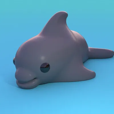 Cá heo nhỏ dễ thương với nụ cười tươi sáng