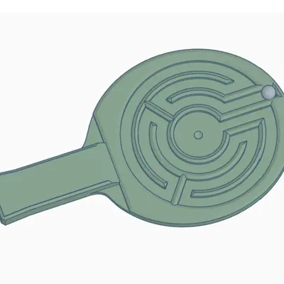 Vợt bóng bàn và quả bóng trong mê cung