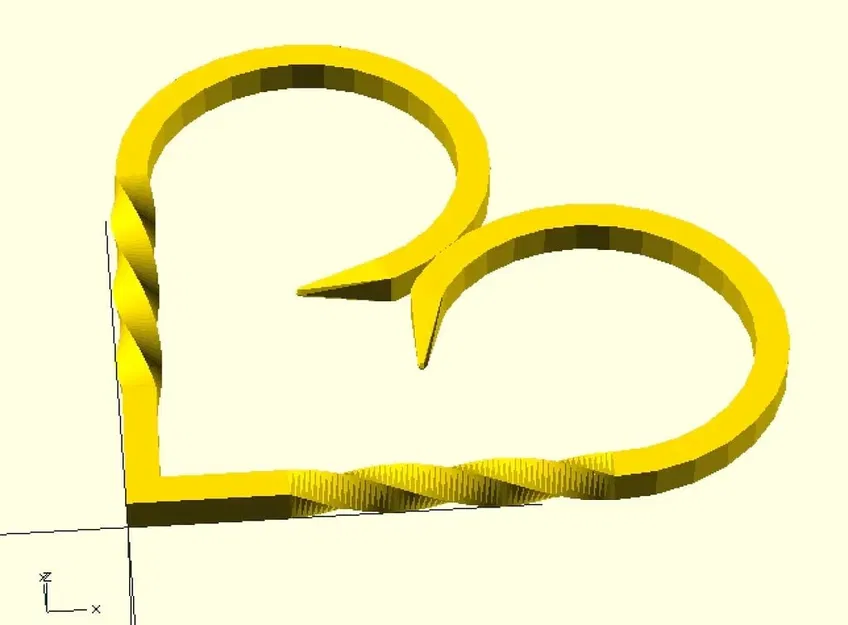 Trái tim xoắn 3D nghệ thuật in từ máy in - Image 1