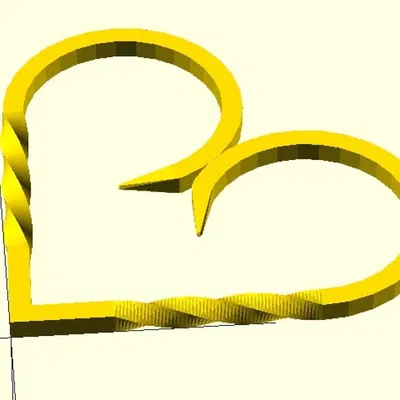 Trái tim xoắn 3D nghệ thuật in từ máy in