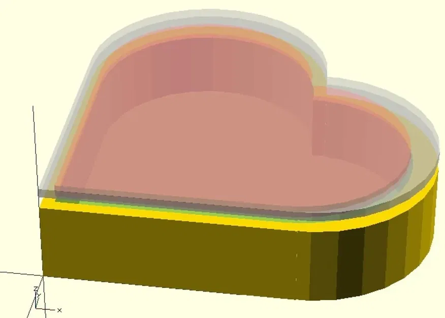 Hộp hình trái tim với nắp vừa vặn bên trong - Image 1