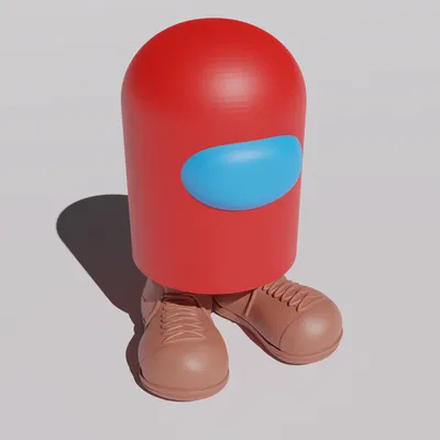 Amogus mang giày độc đáo trong thiết kế nghệ thuật