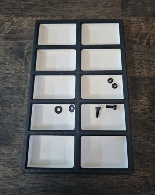 Khay đựng linh kiện đơn giản với rãnh trung tâm - Image 1