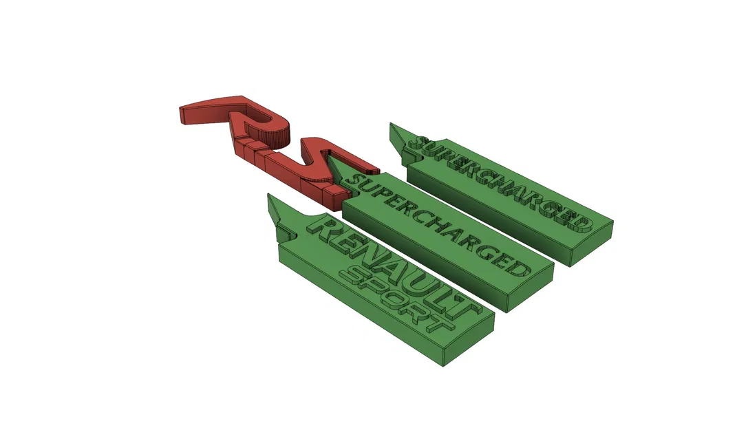 Biểu tượng Renault Sport RS cho kệ để đồ - Image 1