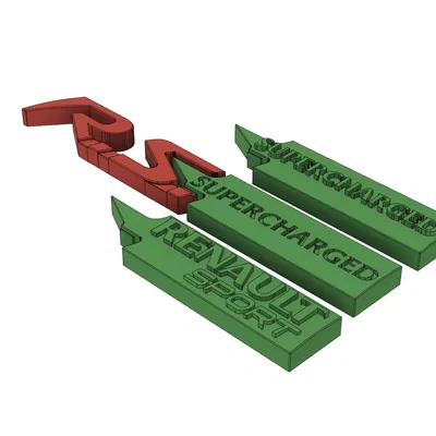 Biểu tượng Renault Sport RS cho kệ để đồ