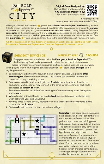 Mở rộng thành phố Railroad Ink cho trò chơi board game - Image 9