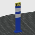 Biển báo trạm xe buýt mô hình tỉ lệ thực tế - Thumbnail 1