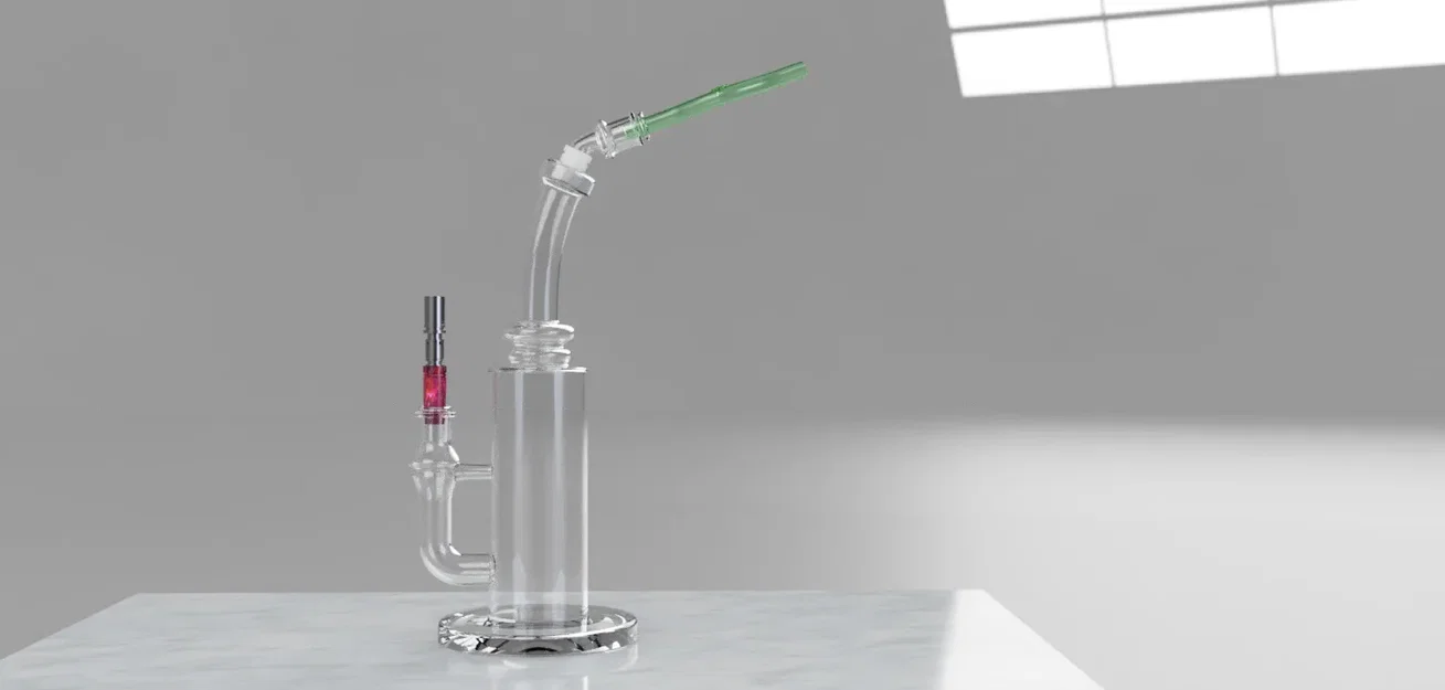 Bong mini 3.5" với bộ máy tạo hơi và bộ chuyển đổi - Image 3