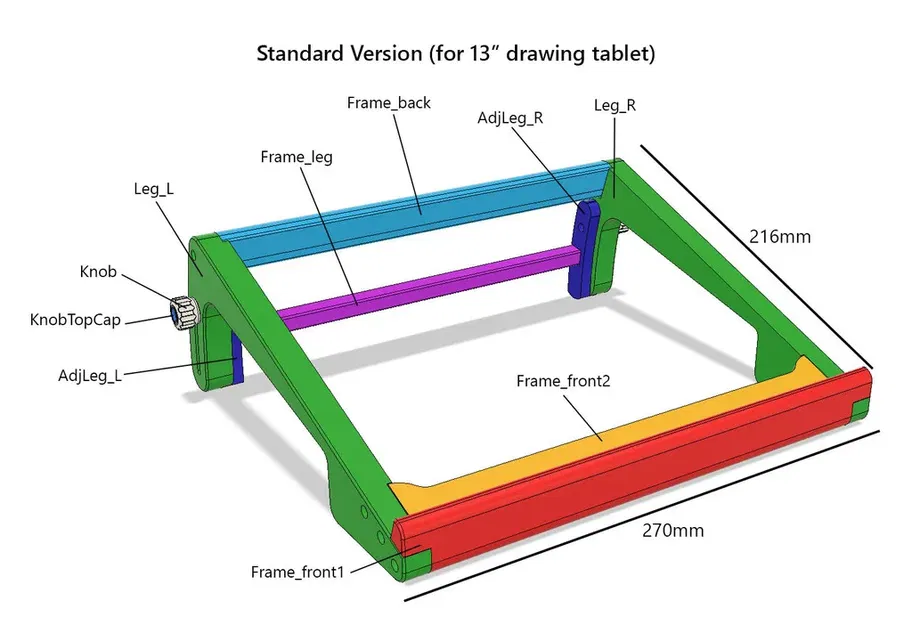Giá đỡ bảng vẽ điều chỉnh cho máy tính bảng và bàn phím - Image 6