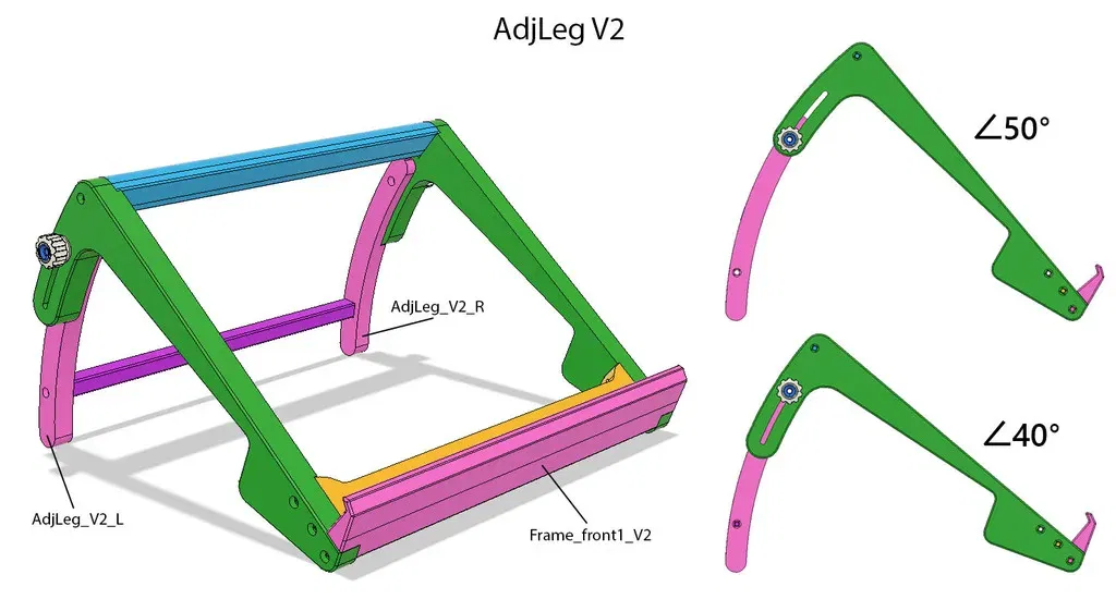 Giá đỡ bảng vẽ điều chỉnh cho máy tính bảng và bàn phím - Image 9