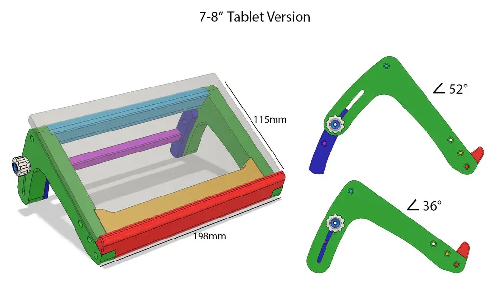 Giá đỡ bảng vẽ điều chỉnh cho máy tính bảng và bàn phím - Image 12