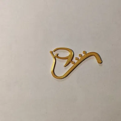 Silhouette kèn saxophone đơn giản để in 3D