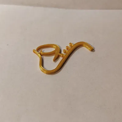 Silhouette kèn saxophone đơn giản để in 3D