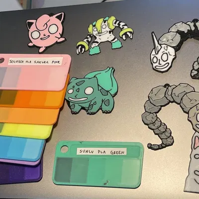 Mẫu màu sắc với độ sáng tối cho in 3D