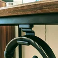 Giá treo tai nghe từ tính dưới bàn đơn giản, dễ in - Thumbnail 1