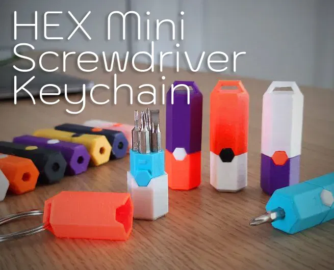 Móc khóa tua vít chính xác với 4 đầu thay thế - Image 1