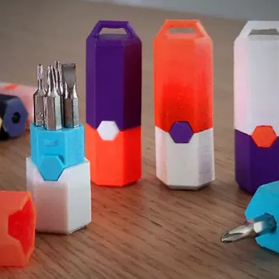 Móc khóa tua vít chính xác với 4 đầu thay thế