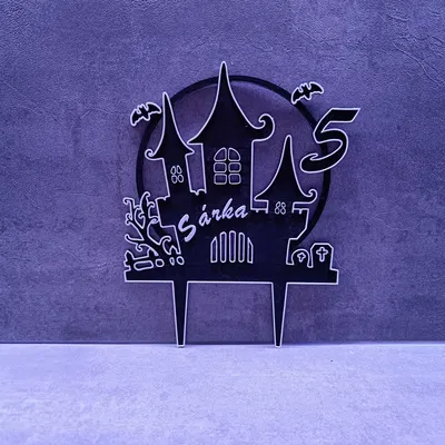 Mô hình bánh sinh nhật gia đình Addams chủ đề ngôi nhà ma ám