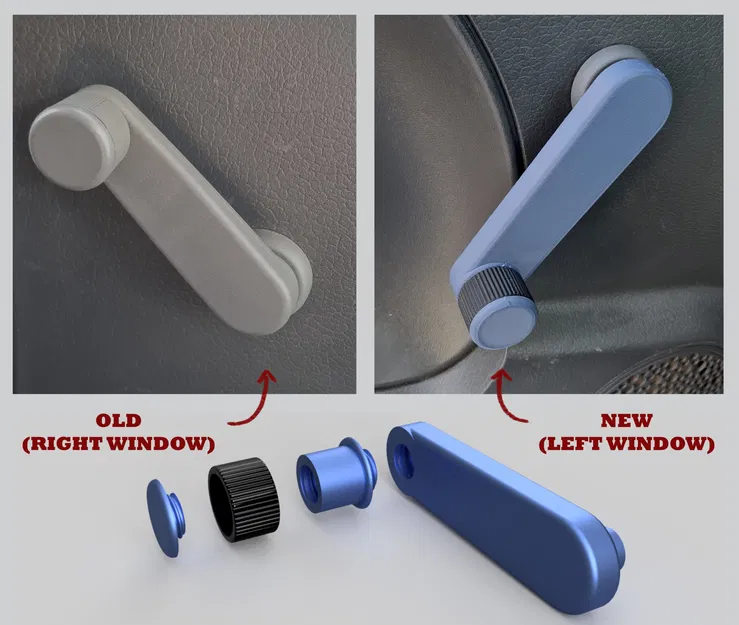 Tay quay cửa sổ cho xe FIAT PANDA - Image 1