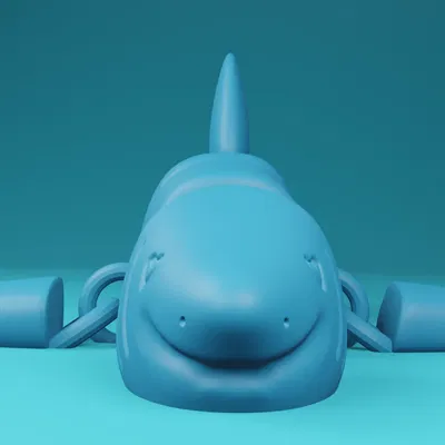 Cá mập linh hoạt không cần hỗ trợ in 3D