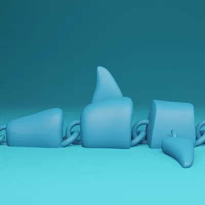 Cá mập linh hoạt không cần hỗ trợ in 3D