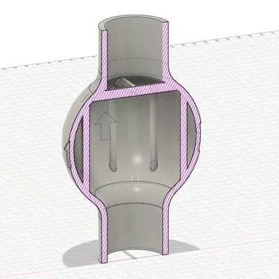 Van một chiều bóng bàn giữ cho ống 50mm